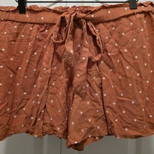 Madewell Rust Polka Dot Mini Shorts